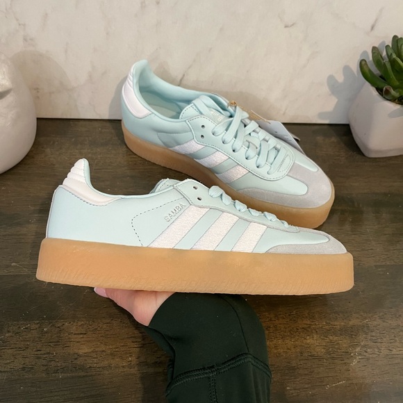 adidas Samba Sambae Almost Blue Gum Sole - Picture 7 of 8